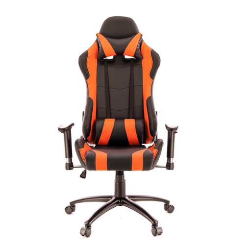 Кресло Everprof Lotus S2 Экокожа Черный/Оранж