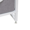 Комод Ноа 4 ящ., Каркас Белый, Светло-серый Белый Лён искусственный