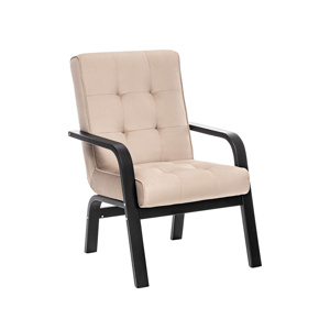 Кресло Модена Венге Велюр V18 бежевый