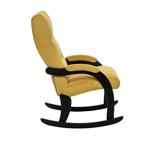 Кресло-качалка Дэми Венге Велюр V28 желтый