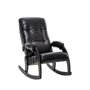 Кресло-качалка Модель 67 Венге Экокожа Vegas Lite Black