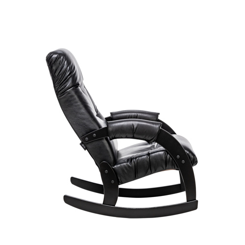 Кресло-качалка Модель 67 Венге Экокожа Vegas Lite Black