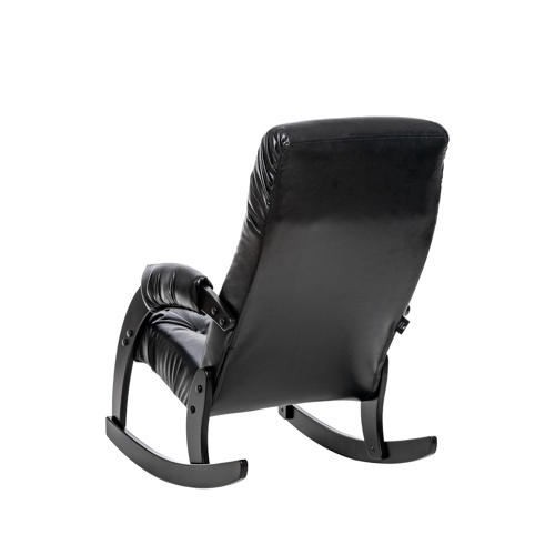 Кресло-качалка Модель 67 Венге Экокожа Vegas Lite Black