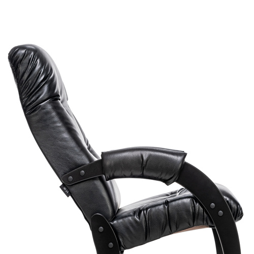 Кресло-качалка Модель 67 Венге Экокожа Vegas Lite Black