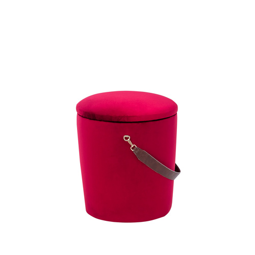Пуф Бакет Велюр Вишня