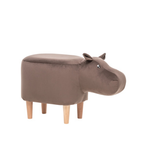 Пуф Hippo COMBI Велюр V23 молочный шоколад