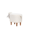 Пуф Lamb COMBI Искусственный мех Молочный, компаньон серый