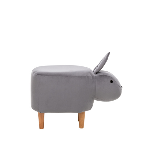 Пуф Rabbit COMBI Велюр V32 серый
